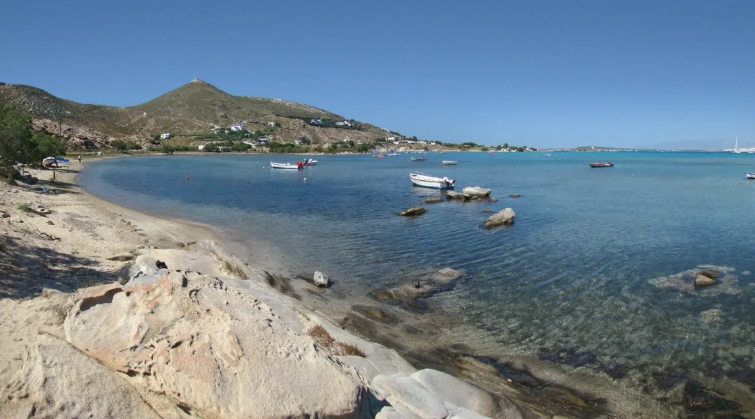 Smooth granite coves of Kolymbithres beach in Naoussa Bay, Paros