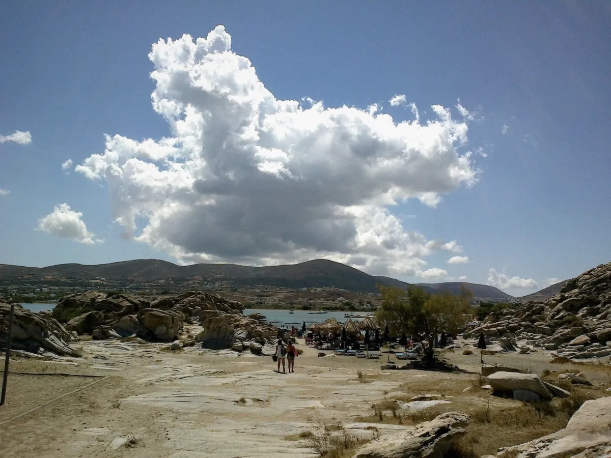 Turquoise shallows between the granite coves of Kolymbithres, Paros