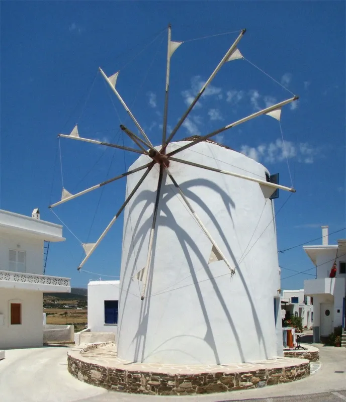 Traditional village lane in Marpissa on the east coast of Paros