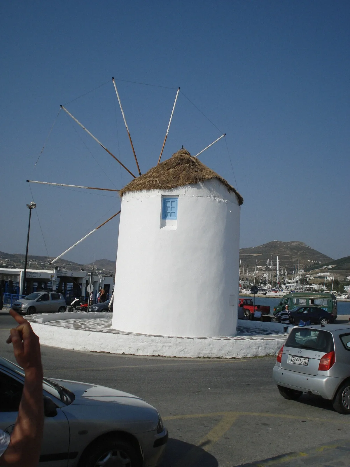 Old windmill landmark of Paros island in the Cyclades